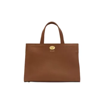 Burberry Trench Calfskin Tote Bag, Shopping Bag, Shoulder Bag, Handbag Trumpets Women's Hazelnut