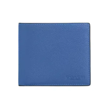 COACH Cow Leather Wallet Men's Blue