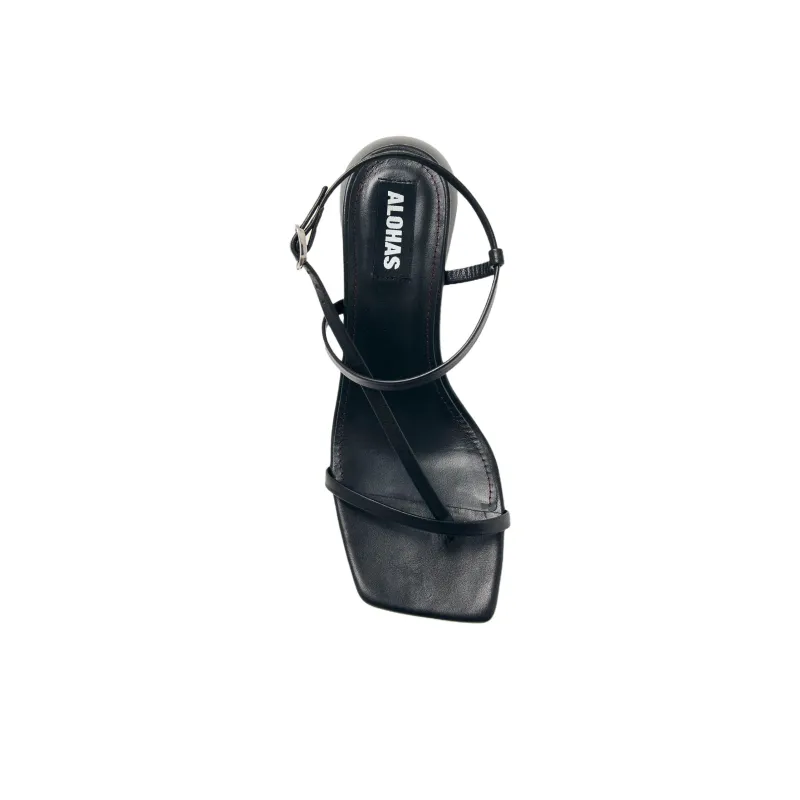 ALOHAS Magali One Strap Sandals Women's Black-3