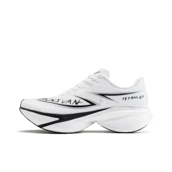 IRUNSVAN Low Top Running Shoes Unisex Black Horse White Running