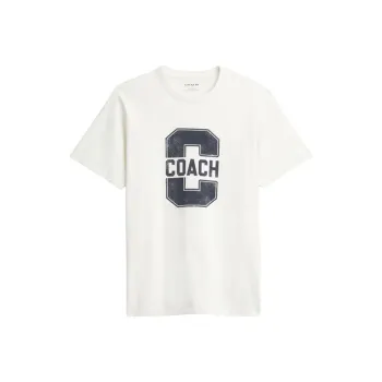 COACH SS25 T Shirt Men's Vintage Ivory White