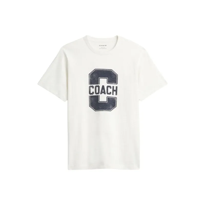 COACH SS25 T Shirt Men's Vintage Ivory White-0