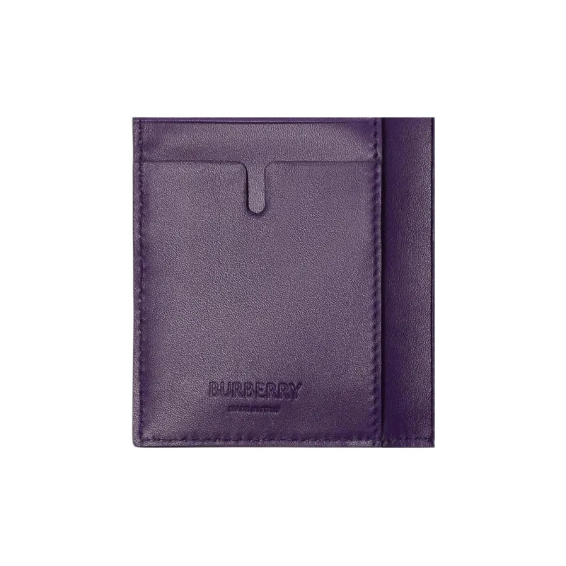 Burberry Calfskin Card Holder Men's Royal Purple-4
