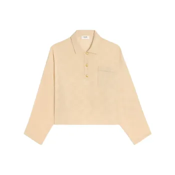 CELINE Triomphe Button Detailed Long Sleeved Shirt