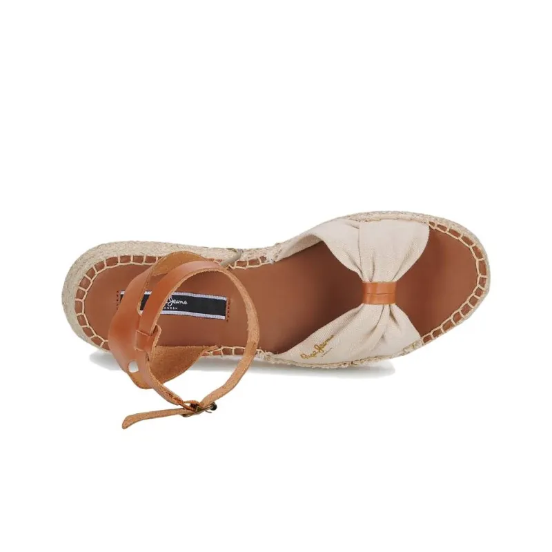 Pepe Jeans One Strap Sandals 4cm Women's Beige-4