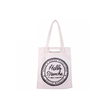 Hello Marche Denim With Canvas One Shoulder Handbag Unisex Multicolor