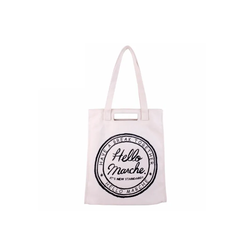 Hello Marche Denim With Canvas One Shoulder Handbag Unisex Multicolor-0
