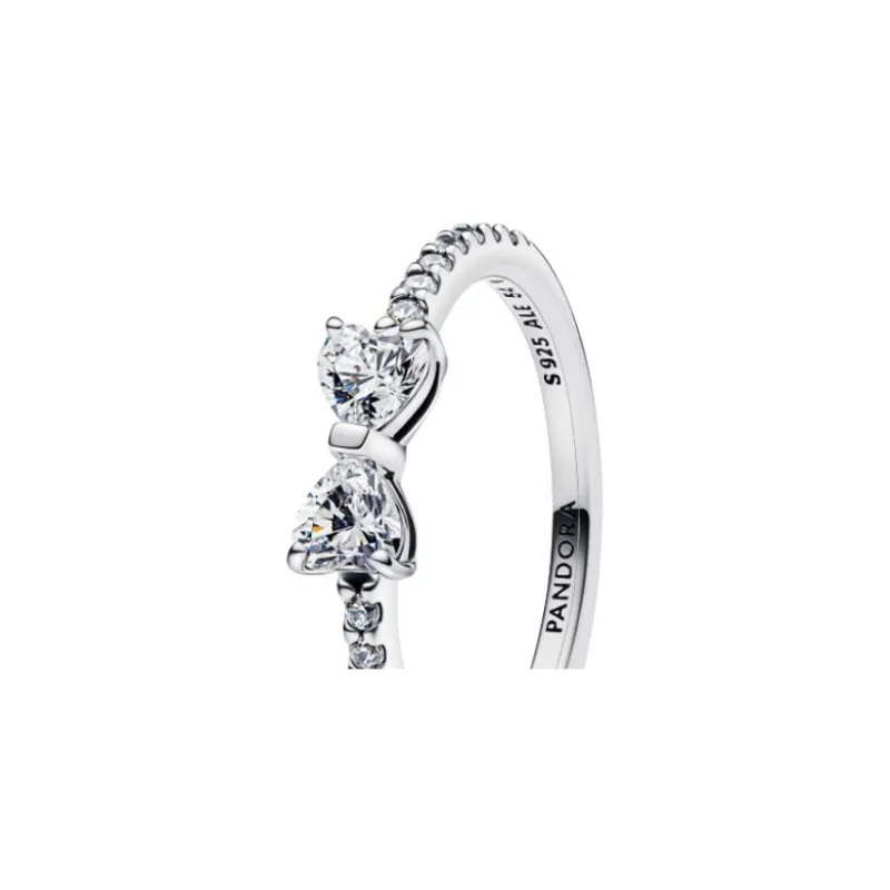 Pandora 925 Sterling Silver, Synthetic Cubic Zirconia Rings Women's Silver-2