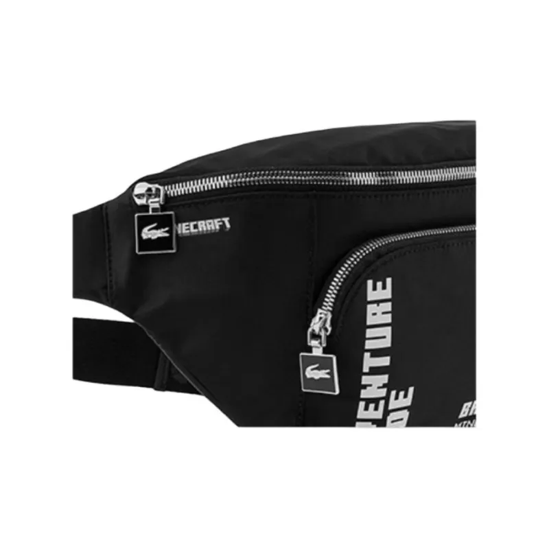 LACOSTE Polyamide One Shoulder Crossbody Fanny Pack Trumpets Women's Black-3