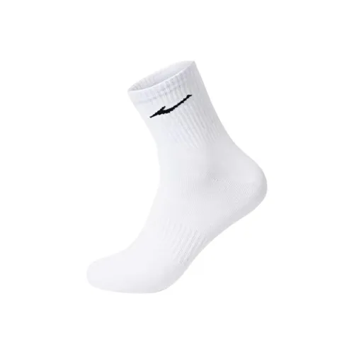Erke Running Socks Unisex 1 Pack True White