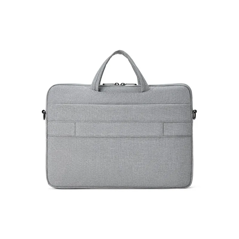 BOSTANTEN Fabric Briefcase Men's Light Gray/Lake Blue-2