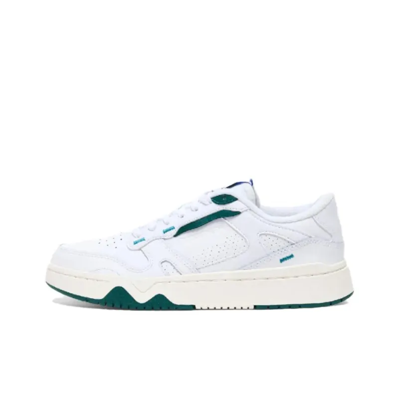 DECATHLON Anti Slip Wear Resistant Low Top Skateboard Shoes Women's White Green-0