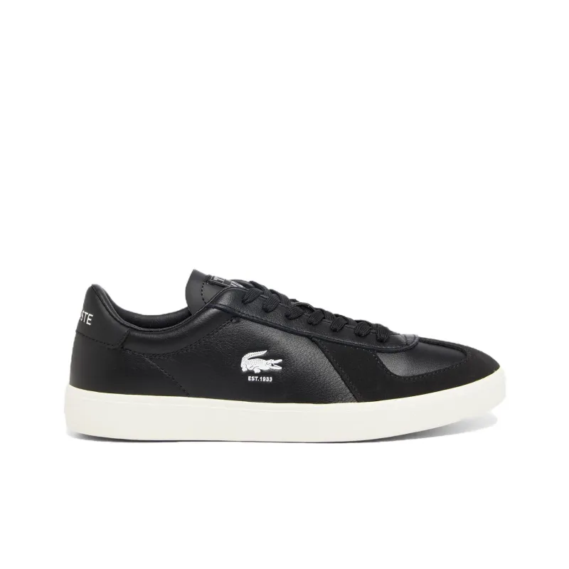 LACOSTE BASESHOT Anti Slip Wear Resistant Low Top Skateboard Shoes Men's Black-1