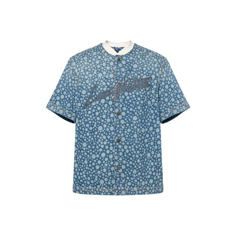 LOUIS VUITTON Pre Owned 2010s X Yayoi Kusama Denim Shirt-0