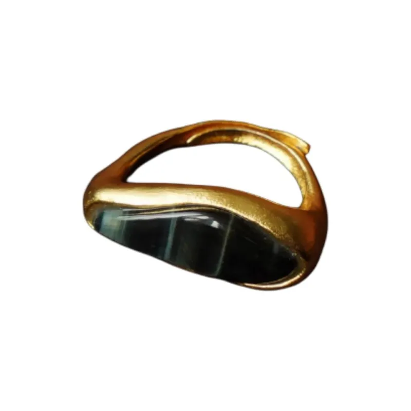 FOUNDRY BOUNDARY 925 Sterling Silver White Gold Plated Rings Unisex Gold/Silver-0