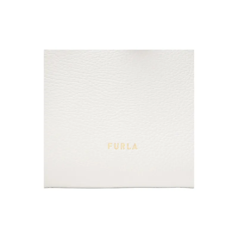 Furla Leather Basket Bag, Tote Bag, Shopping Bag, Shoulder Bag, Crossbody Bag, Handbag Mini Women's White-2