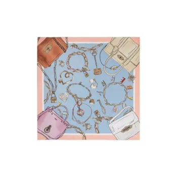 Mulberry Silk Scarves Women's Blue