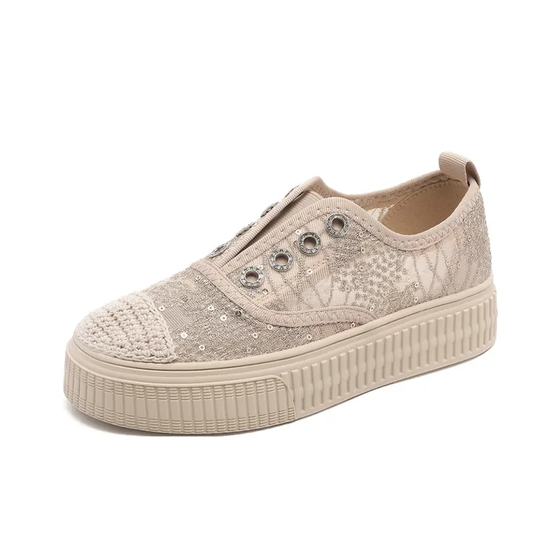 RED DRAGONFLY Slip on Shoes Wear resistant And Lightweight Low Top Casual Shoes Women's-1