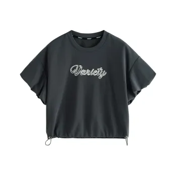 Initial Language T Shirt Women's Dark Gray