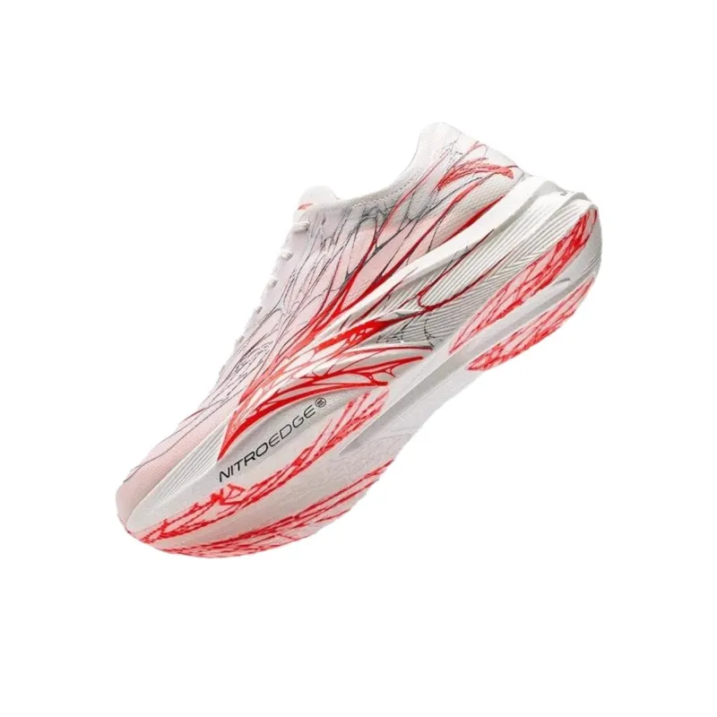 Anta Cushioning, Wear Resistant Low Top Casual Running Shoes Women's White Red-2