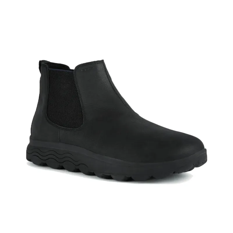 GEOX Spherica Ankle Length Chelsea Boots Men's Black-1