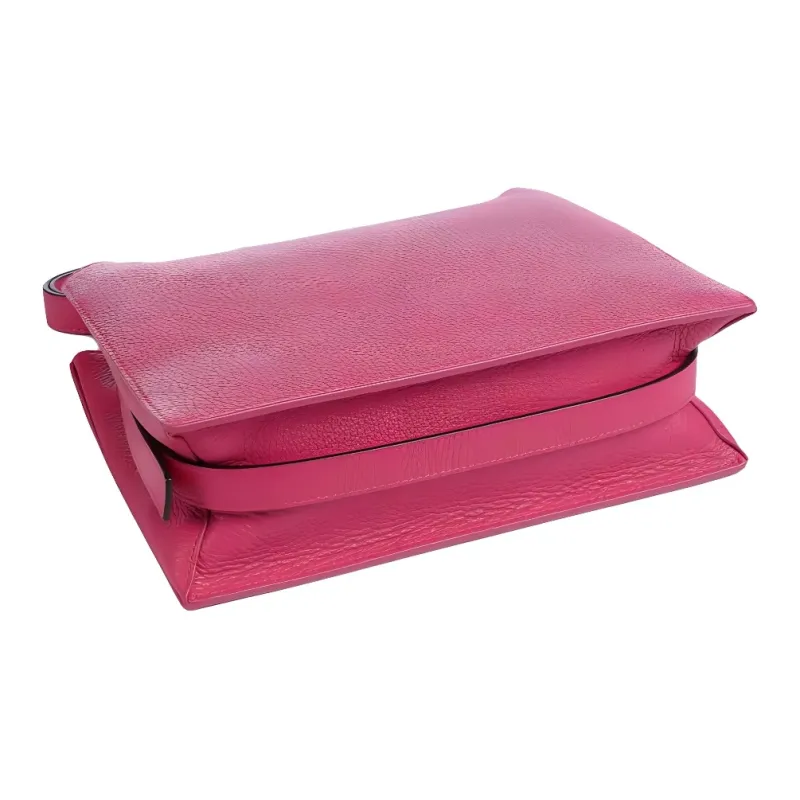 Furla Grain Cow Leather Shoulder Bag, Crossbody Bag, Handbag Small Size Women's Rose Red-2
