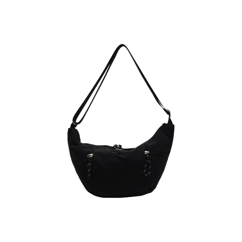 Yalu Fabric Shoulder Bag, Crossbody Bag Unisex Ecru/Black/Khaki/Army Green-6