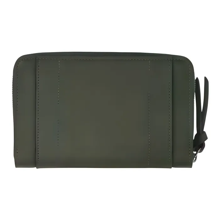 LONGCHAMP 3D Calfskin Wallet Women's Khaki Green-2