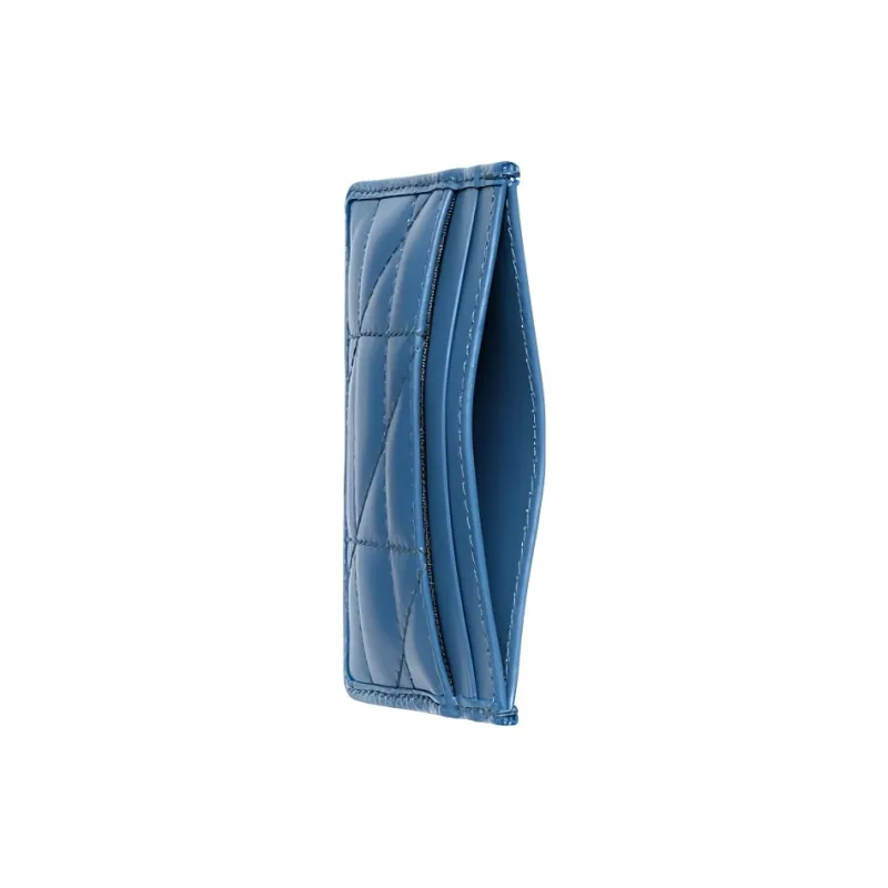 GUCCI Marmont Quilted Leather Card Holder Card Holder Women's Blue-3