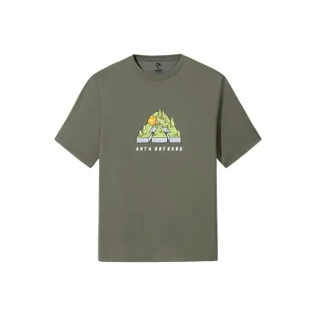 Anta Outdoor Collection T Shirt Men's Washed Seaweed Green