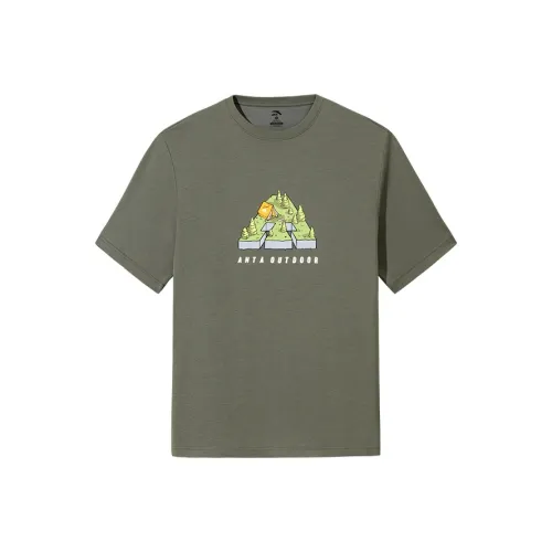 Anta Outdoor Collection T Shirt Men's Washed Seaweed Green