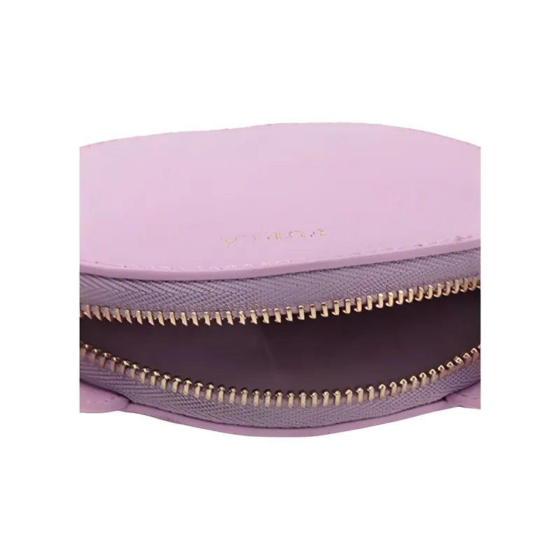 Furla Charm Leather Coin Purse Small Size Women's Purple-4
