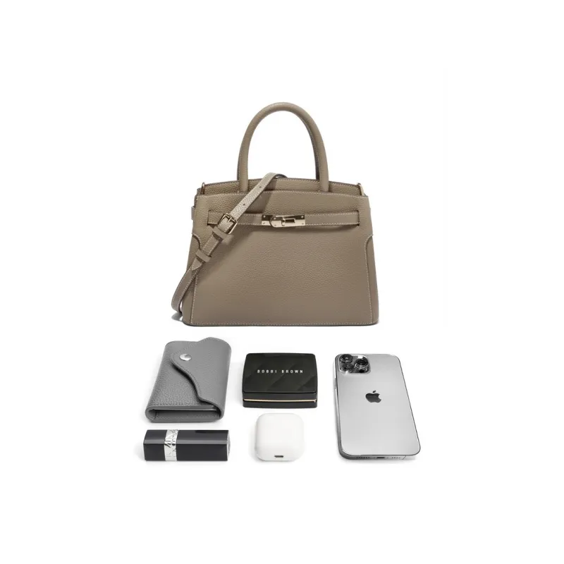 BELLE Cow Leather Handbag Medium Size Women's-5