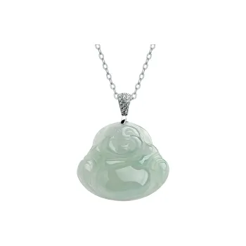 Cuiya Golden Building Glutinous Jade Jadeite Necklaces Women's