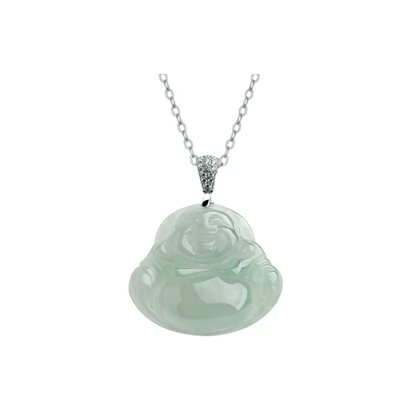Cuiya Golden Building Glutinous Jade Jadeite Necklaces Women's-0