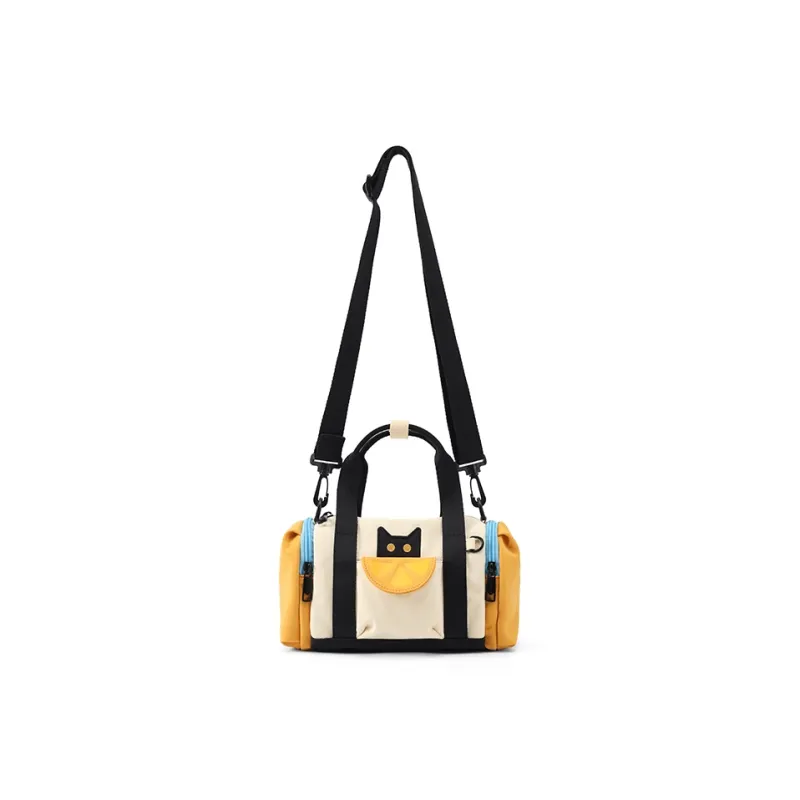 NOXXON Nylon One Shoulder Handbag Women's Custard/Mint Blue-3