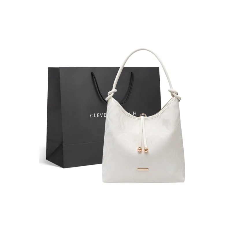 CLEVER& KETCH PU Shoulder Bag Women's Pink/Ecru/Black-6