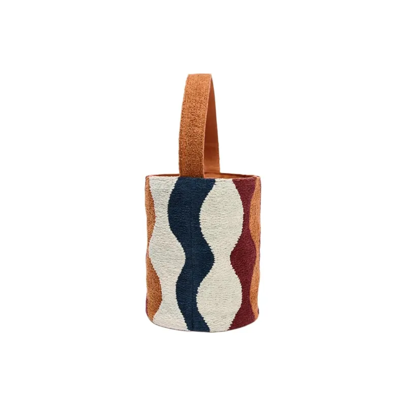 ZARA Cotton Bucket Bag, Crossbody Handbag Mini Women's Multicolor-3