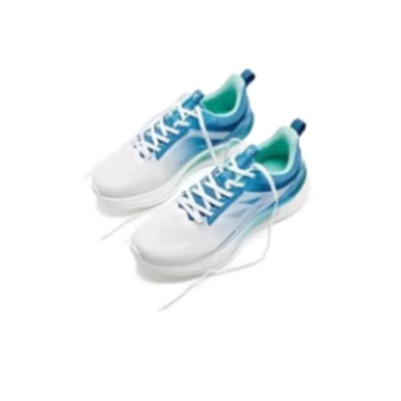 QIAODAN Speed Anti-Slip And Wear-Resistant Coverage Low-Top Casual Running Shoes Men's White Blue-2