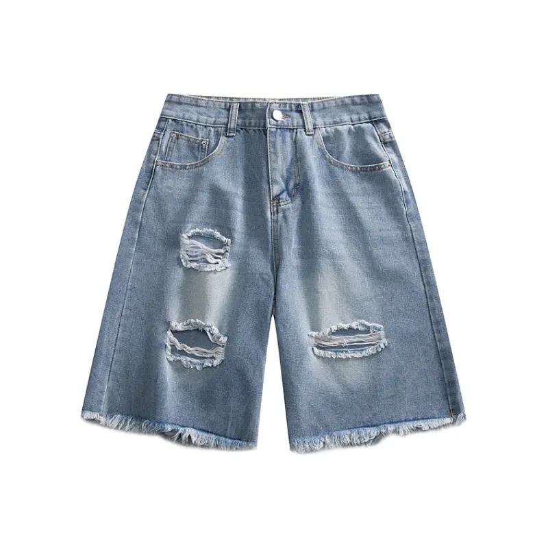 THREEAGAINTHR33 Denim Shorts Unisex-3