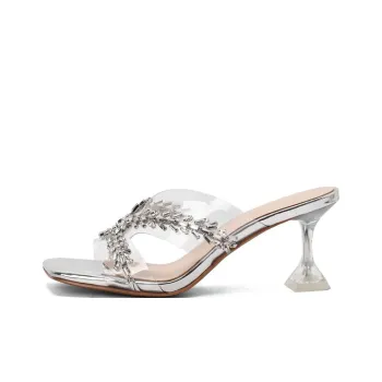 Schilling TPR Sole Slip Resistant Slide Slippers Women's Silver
