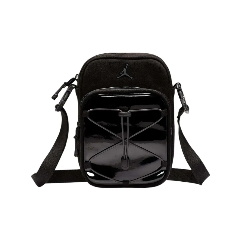 Jordan Air Polyurethane Crossbody Bag Unisex Black-0
