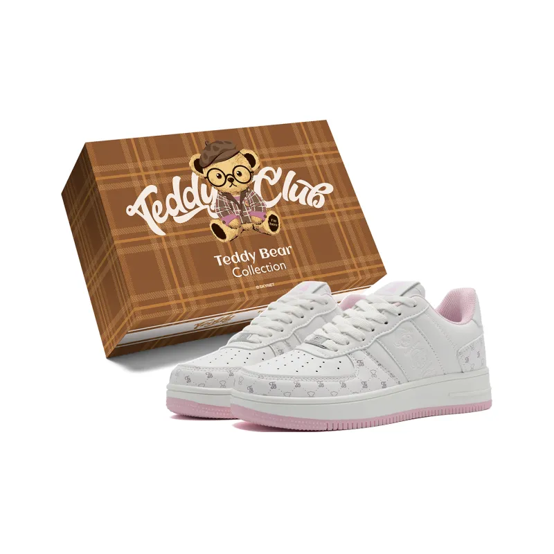 Teddy Bear Collection Coverage, Abrasion Resistant, Lightweight, And Breathable Low Top Skateboard Shoes Unisex-7