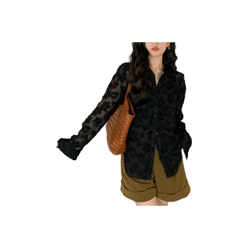 Wbwq Chiffon Shirt Women's Multiple Colors-1