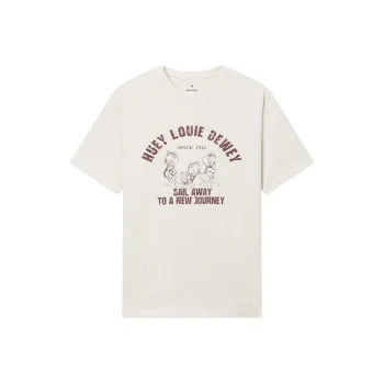 Hotwind Mickey Family Series T Shirt Women's Light Gray