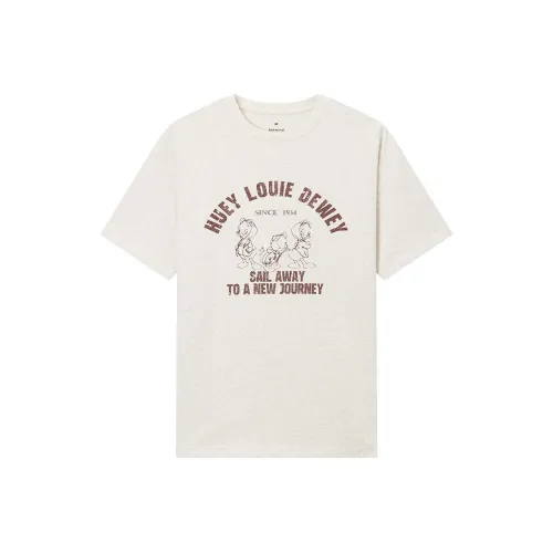 Hotwind Mickey Family Series T Shirt Women's Light Gray