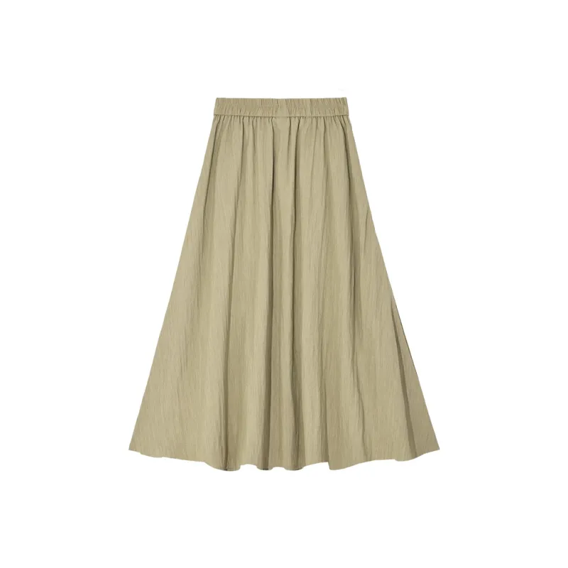 RUMMANDY Casual Long Skirt Women's Olive Green-1