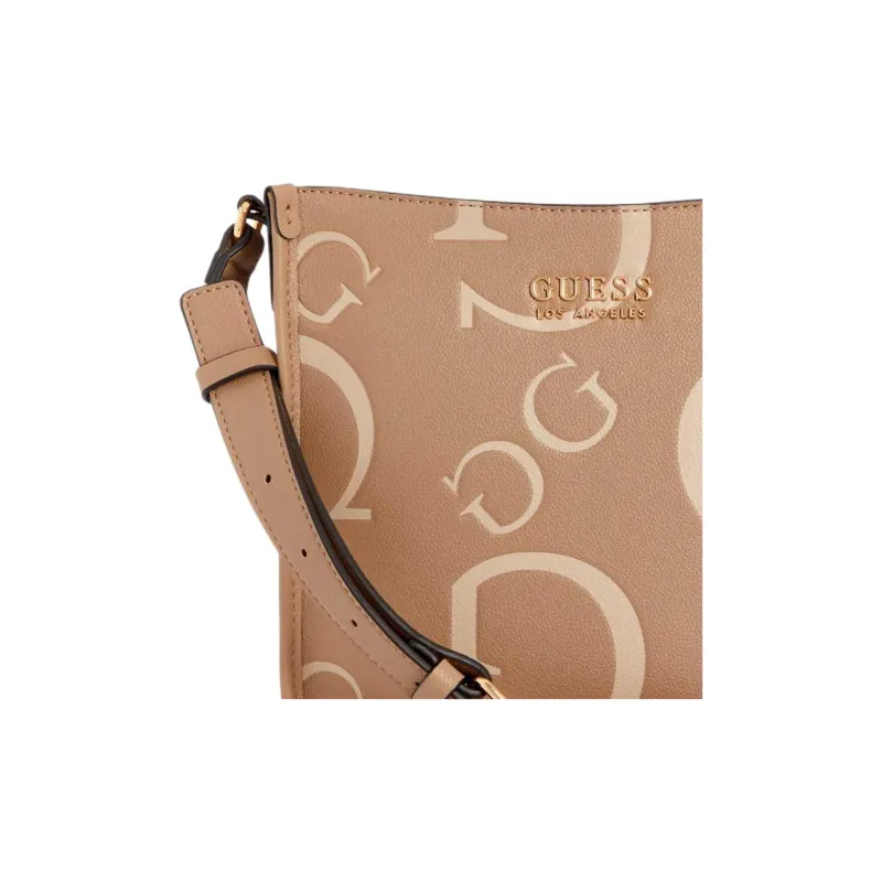 GUESS Artificial Leather Shoulder Bag, Crossbody Bag Women's Taupe-3