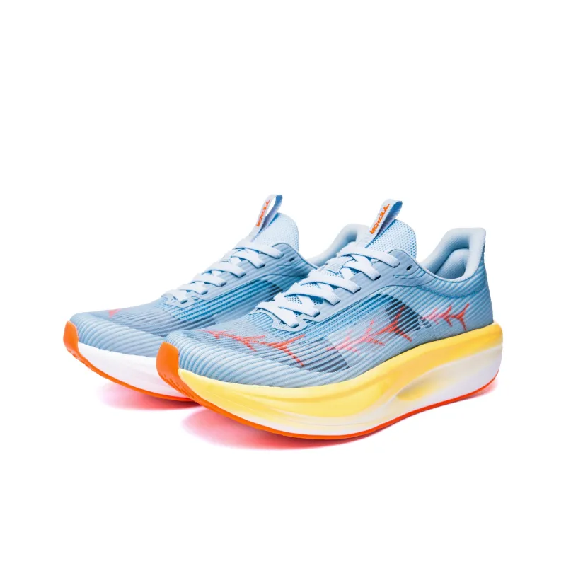 TEPOR Running Shoes Unisex Low Top Misty Blue/Dusk Cloud White/Gradient Black/Ice Blue Pink/Starburst Orange/Duorolan-38
