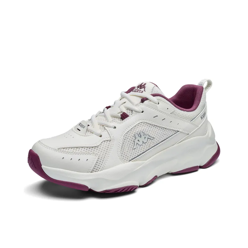 Kappa Anti Slip Wear Resistant Low Top Running Shoes Unisex White Red-2